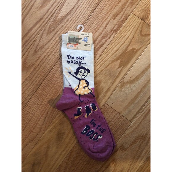 Blue Q Accessories - I'm Not Bossy, I'm The Boss - Blue Q Womens Socks - Size 5 - 10 Cotton Blend